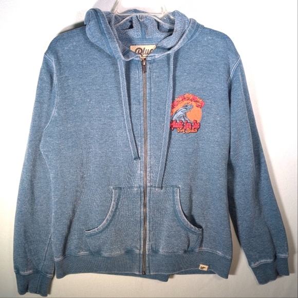 Blue 84 Tops - Blue 84 Virginia Beach Zip-Up Hoodie L